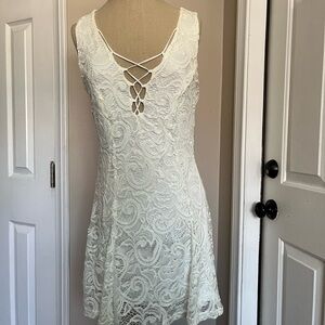 Love Tree Knit Beige Dress M